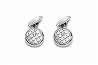 Bouton de manchette  Idee Preziose dal 1987 Homme in Or blanc Zircone IP.ACK18B/2C